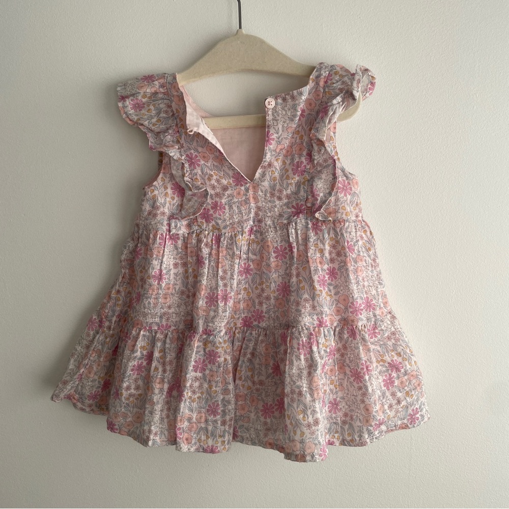 Flutter Sleeve spring Dress Size 12 Month - Picture 2 of 3